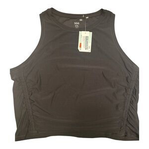 DSG Women Pure Black Cinch Tank Top Size Extra Extra Large